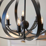 Pagazzi Midnight 5 Light Matte Black Pendant Ceiling Light - Large