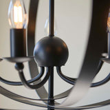 Pagazzi Midnight 5 Light Matte Black Pendant Ceiling Light - Large