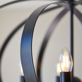 Pagazzi Midnight 5 Light Matte Black Pendant Ceiling Light - Large