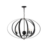 Pagazzi Midnight 5 Light Matte Black Pendant Ceiling Light - Large