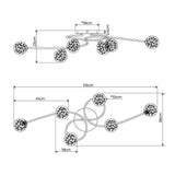 Pagazzi Jaymie 6 Light Chrome Semi Flush Ceiling Light