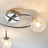 Pagazzi Jaymie 3 Light Chrome Semi Flush Ceiling Light