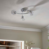 Pagazzi Jaymie 3 Light Chrome Semi Flush Ceiling Light