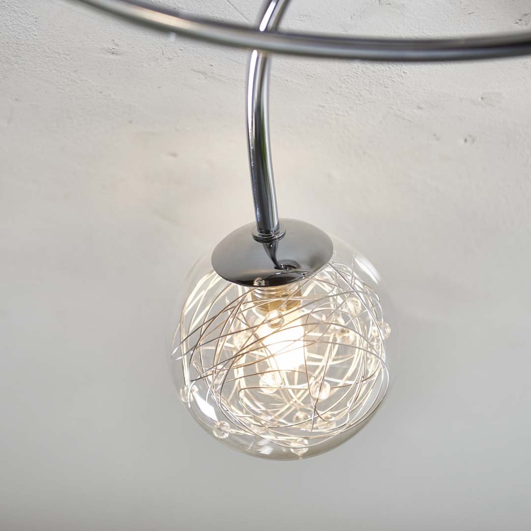 Pagazzi Jaymie 3 Light Chrome Semi Flush Ceiling Light