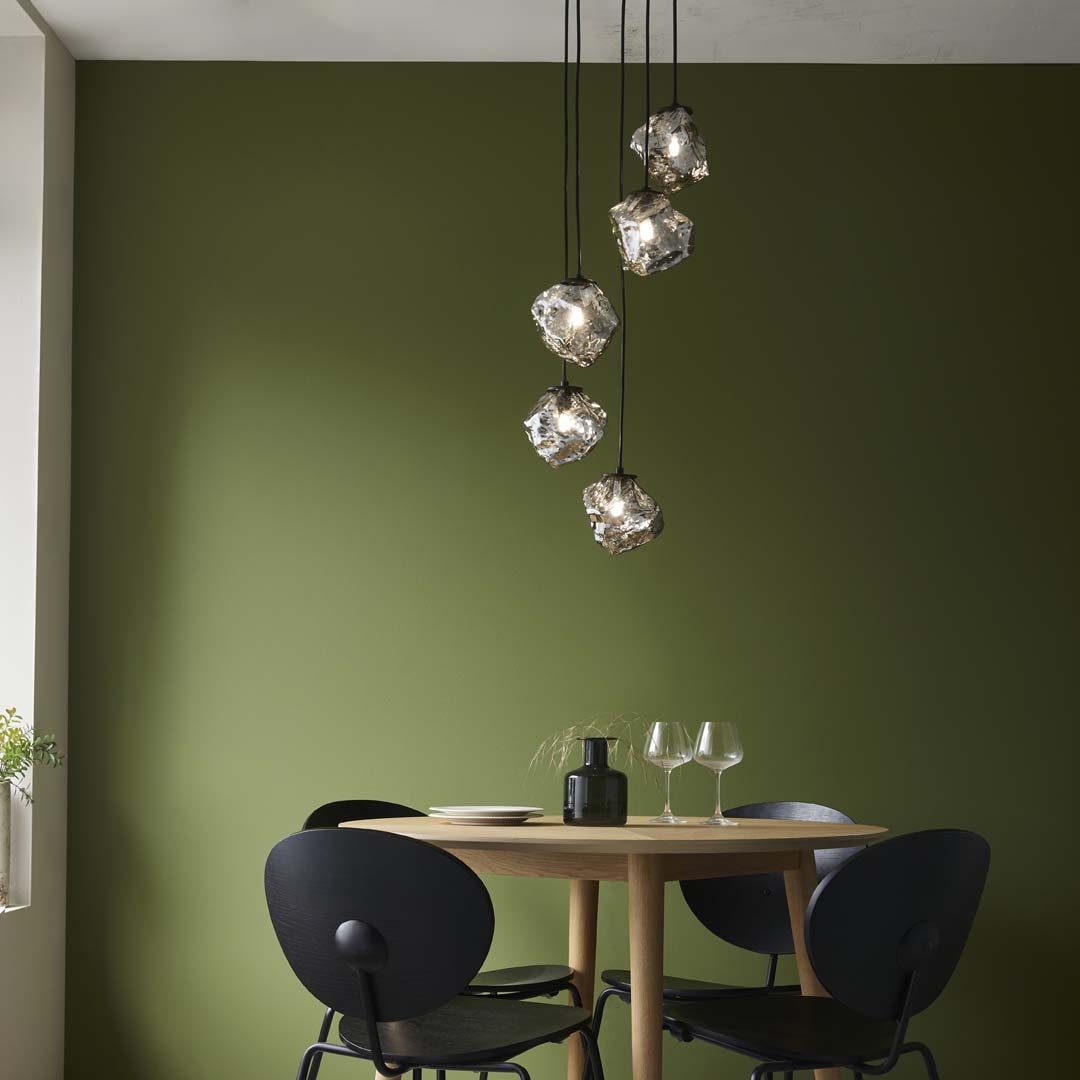 Pagazzi Molten 5 Light Smokey Glass Ceiling Pendant