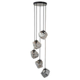 Pagazzi Molten 5 Light Smokey Glass Ceiling Pendant