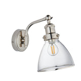 Pagazzi Brunswick Polished Nickel Glass Wall Light