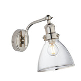 Pagazzi Brunswick Polished Nickel Glass Wall Light
