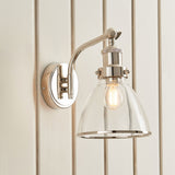 Pagazzi Brunswick Polished Nickel Glass Wall Light