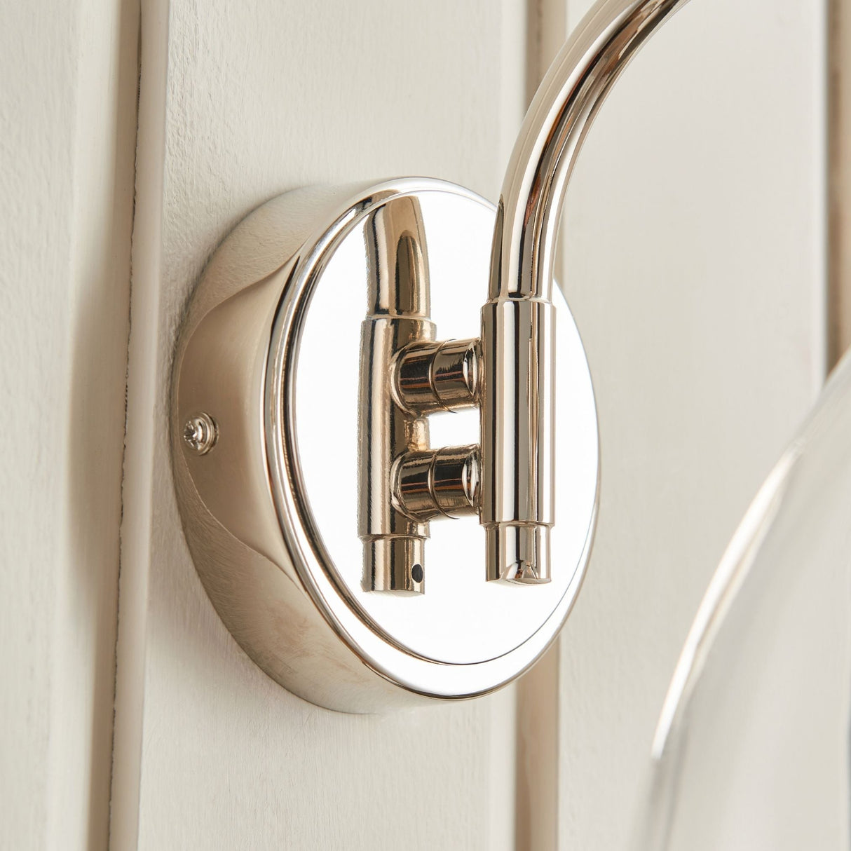 Pagazzi Brunswick Polished Nickel Glass Wall Light
