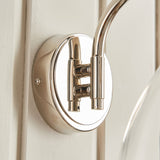 Pagazzi Brunswick Polished Nickel Glass Wall Light