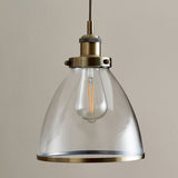 Pagazzi Brunswick 3 Light Antique Brass Glass Ceiling Pendant Bar
