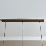 Pagazzi Brunswick 3 Light Antique Brass Glass Ceiling Pendant Bar