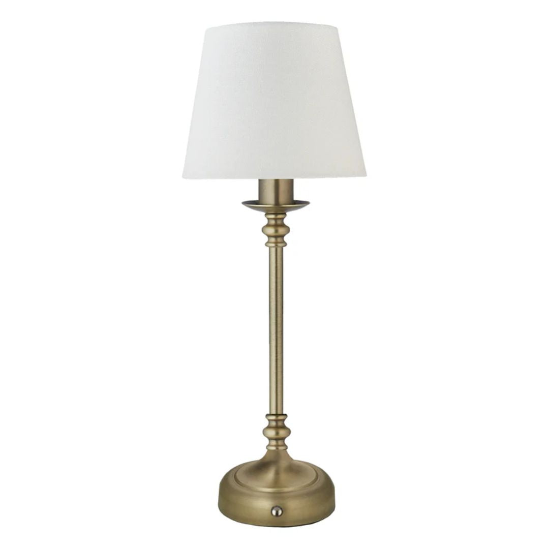 Pagazzi Fable Antique Brass Rechargeable Touch Table Lamp