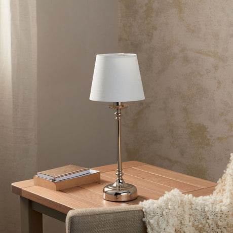 Pagazzi Fable Polished Chrome LED Rechargeable Touch Table Lamp