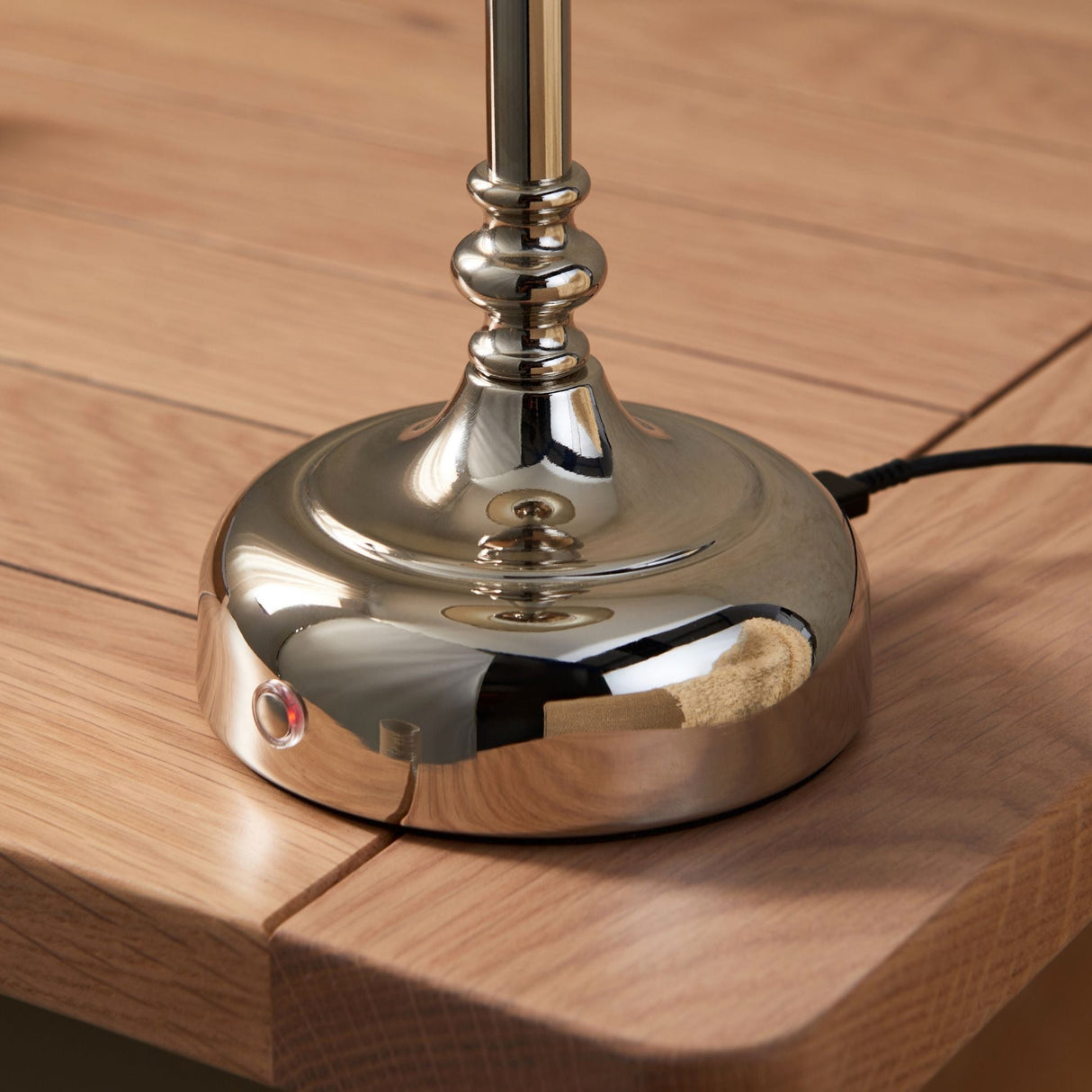 Pagazzi Fable Polished Chrome LED Rechargeable Touch Table Lamp