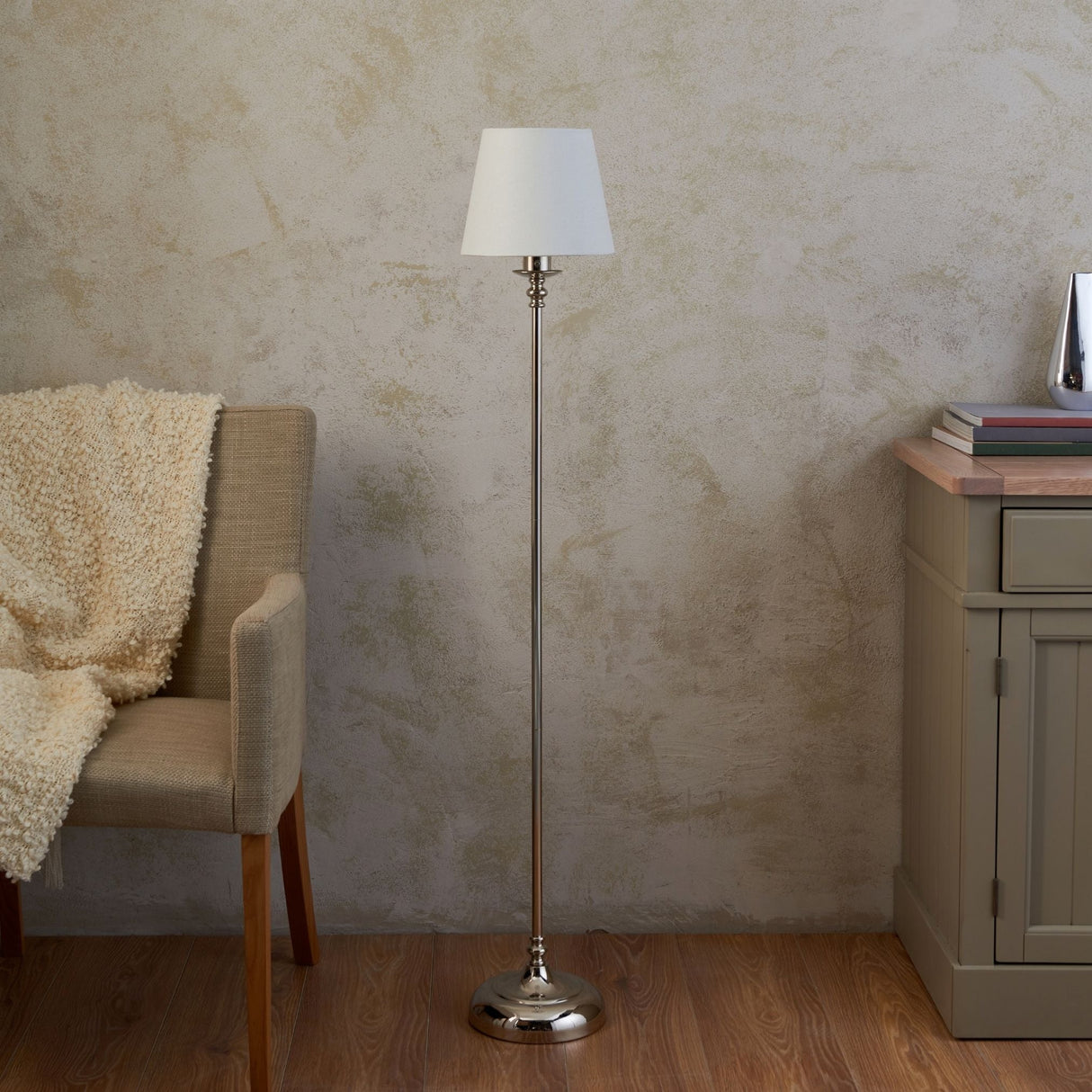 Pagazzi Fable Polished Chrome Rechargeable Touch Floor Lamp