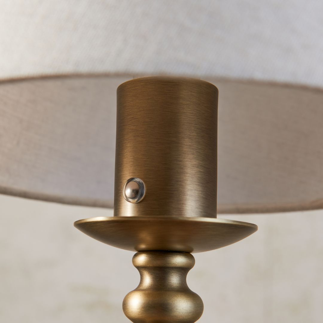 Pagazzi Fable Antique Brass Rechargeable Touch Floor Lamp