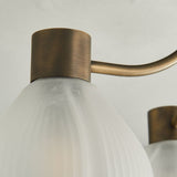 Pagazzi Hamilton 3 Light Antique Brass Semi Flush Ceiling Light