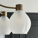 Pagazzi Hamilton 5 Light Antique Brass Semi Flush Ceiling Light