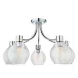 Pagazzi Hamilton 5 Light Polished Chrome Semi Flush Ceiling Light