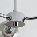 Pagazzi Hayden 3 Light Silver & Smoked Glass Semi Flush Ceiling Light