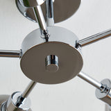 Pagazzi Hayden 5 Light Silver & Smoked Glass Semi Flush Ceiling Light