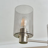 Pagazzi Kingsholm 3 Light Satin Nickel Semi Flush Ceiling Light