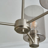 Pagazzi Kingsholm 3 Light Satin Nickel Semi Flush Ceiling Light