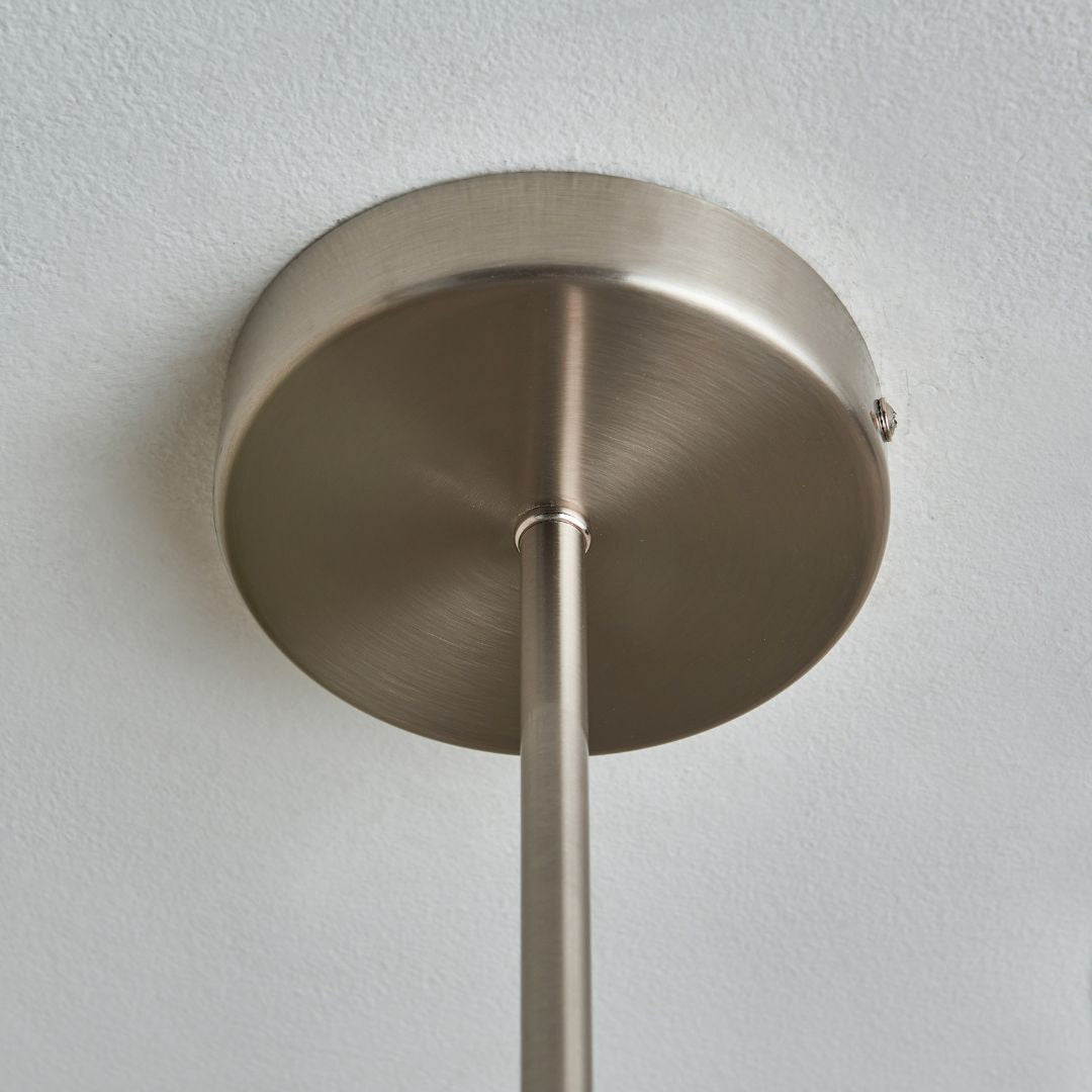 Pagazzi Kingsholm 3 Light Satin Nickel Semi Flush Ceiling Light