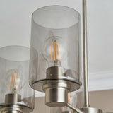 Pagazzi Kingsholm 5 Light Satin Nickel Semi Flush Ceiling Light