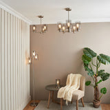 Pagazzi Kingsholm 5 Light Satin Nickel Semi Flush Ceiling Light