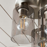 Pagazzi Kingsholm 3 Light Satin Nickel Semi Flush Ceiling Light