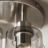 Pagazzi Kingsholm 3 Light Satin Nickel Semi Flush Ceiling Light