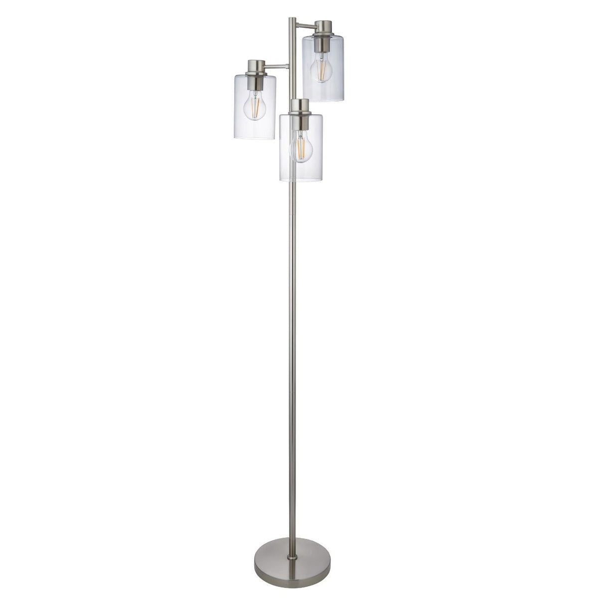 Pagazzi Kingsholm 3 Light Satin Nickel Floor Lamp