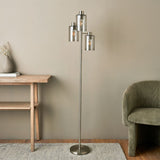 Pagazzi Kingsholm 3 Light Satin Nickel Floor Lamp