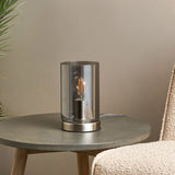 Pagazzi Kingsholm Satin Nickel Glass Touch Table Lamp