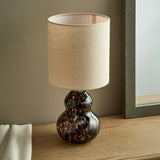 Pagazzi Maura Brown Tortoise Glass Table Lamp
