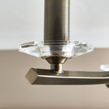 Pagazzi Morden 3 Light Antique Brass Semi Flush Ceiling Light