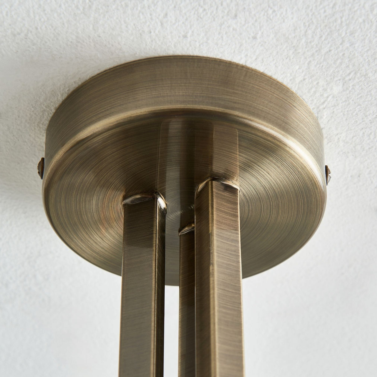 Pagazzi Morden 3 Light Antique Brass Semi Flush Ceiling Light