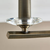 Pagazzi Morden 5 Light Antique Brass Semi Flush Ceiling Light