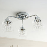 Pagazzi Yarrow 3 Light Polished Chrome Semi Flush Ceiling Light
