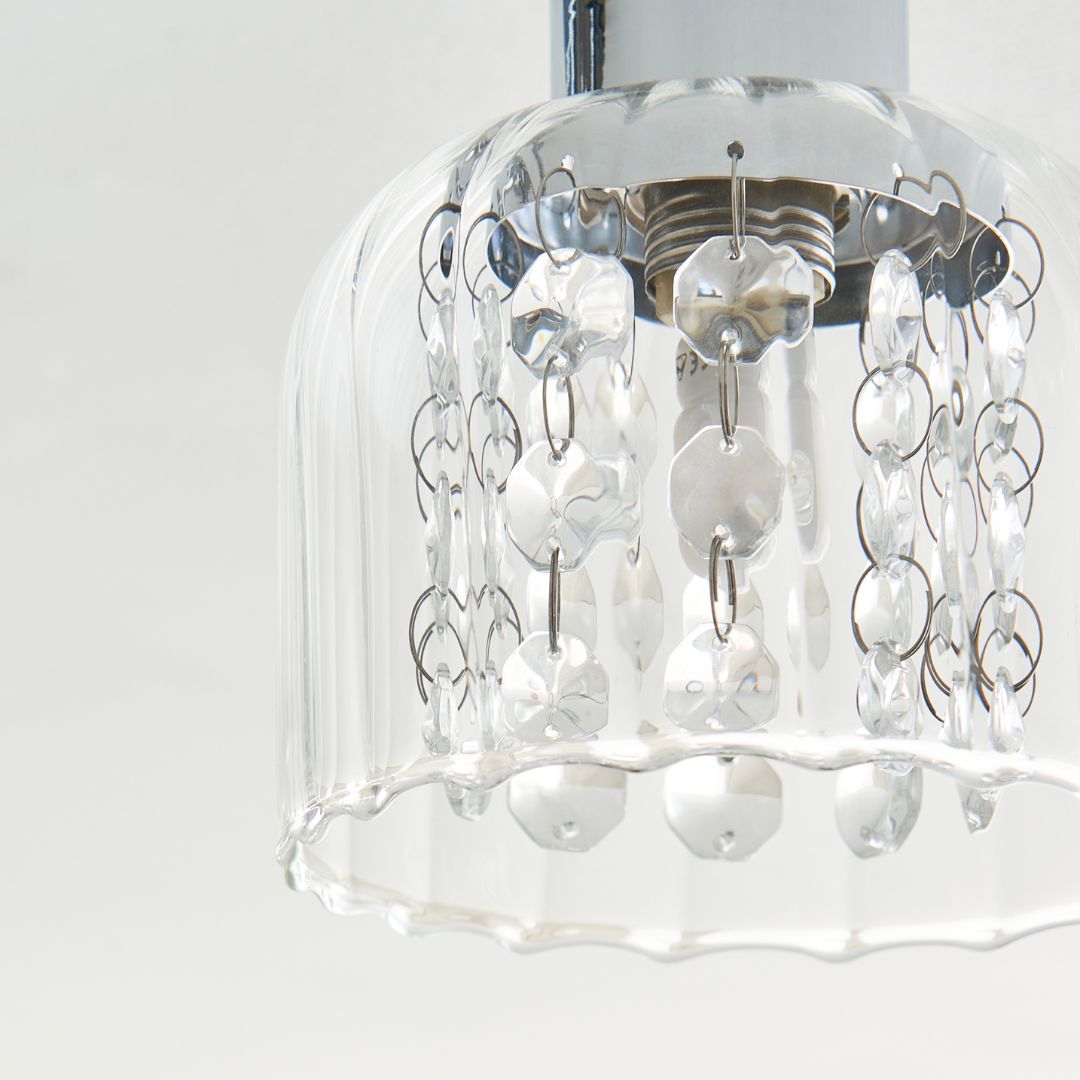 Pagazzi Yarrow 5 Light Polished Chrome Semi Flush Ceiling Light