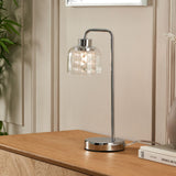 Pagazzi Yarrow Polished Chrome Glass Table Lamp