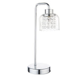 Pagazzi Yarrow Polished Chrome Glass Table Lamp