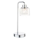Pagazzi Yarrow Polished Chrome Glass Table Lamp