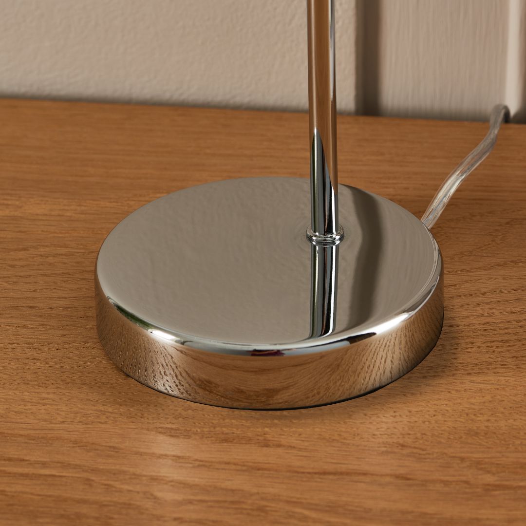 Pagazzi Yarrow Polished Chrome Glass Table Lamp