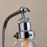 Pagazzi Brunswick Polished Nickel Glass Desk Table Lamp