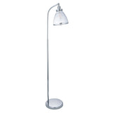 Pagazzi Brunswick Polished Nickel Glass Task Floor Lamp
