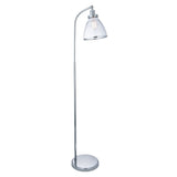 Pagazzi Brunswick Polished Nickel Glass Task Floor Lamp